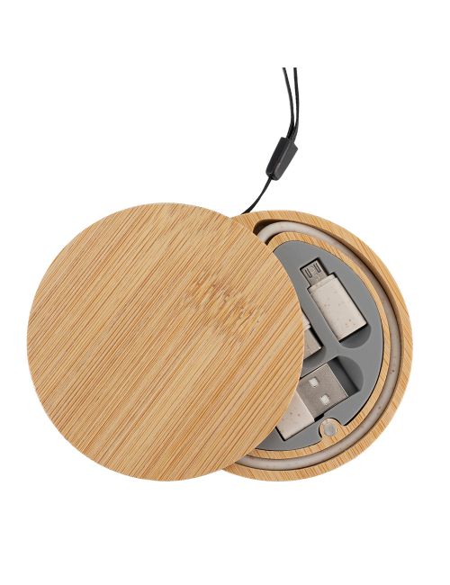 kabel 4w1 w drewnianej obudowie