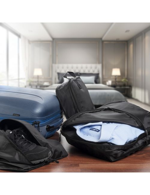 Zestaw 3 pokrowców na ubrania i buty KIOTARI Schwarzwolf