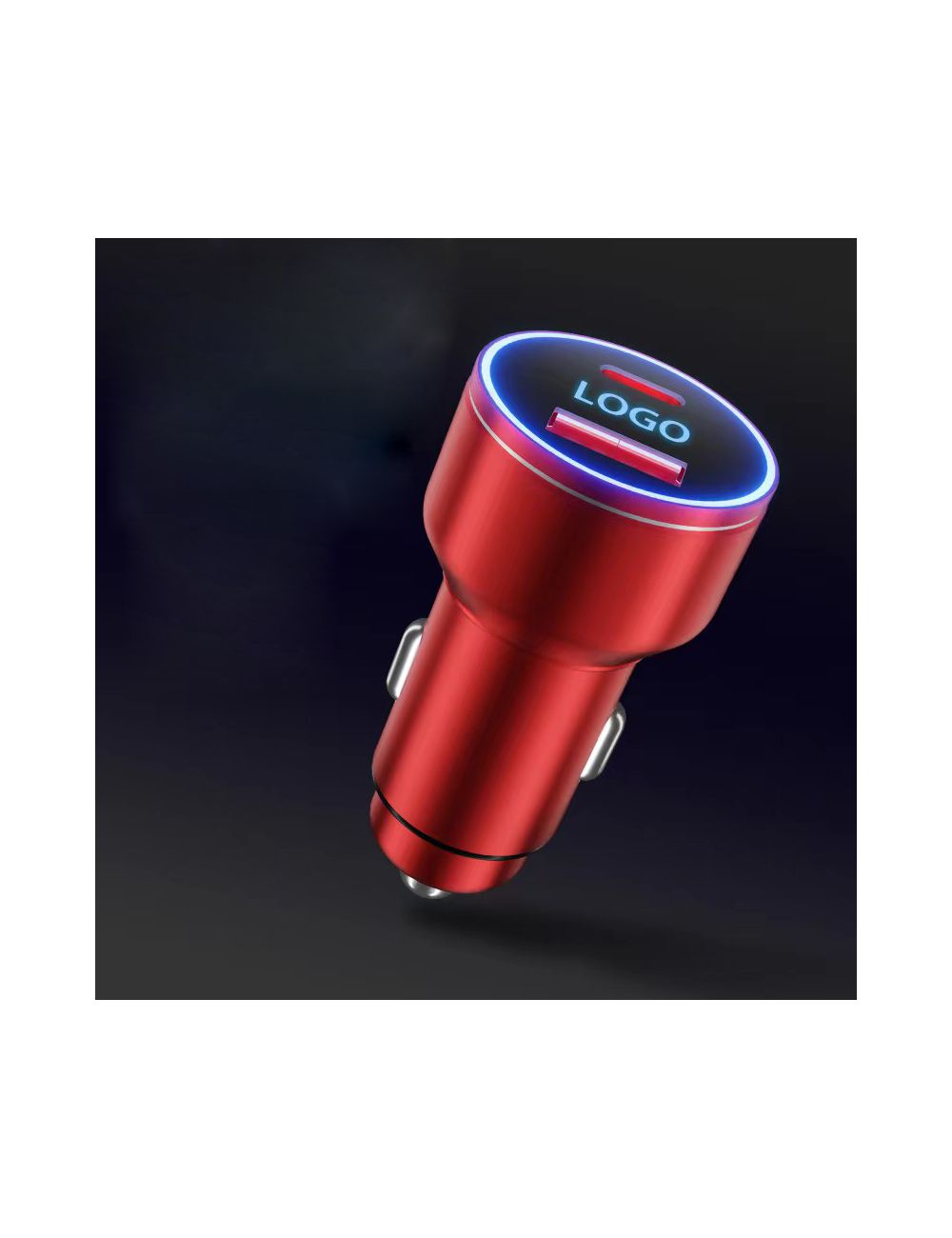 Ładowarka samochodowa z podświetlanym logo