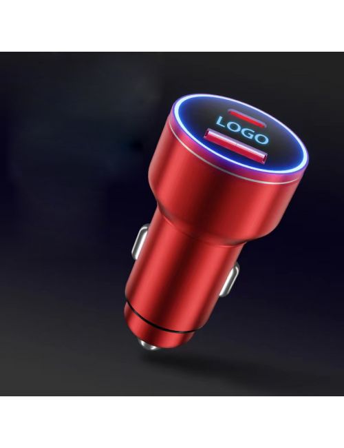 Ładowarka samochodowa z podświetlanym logo