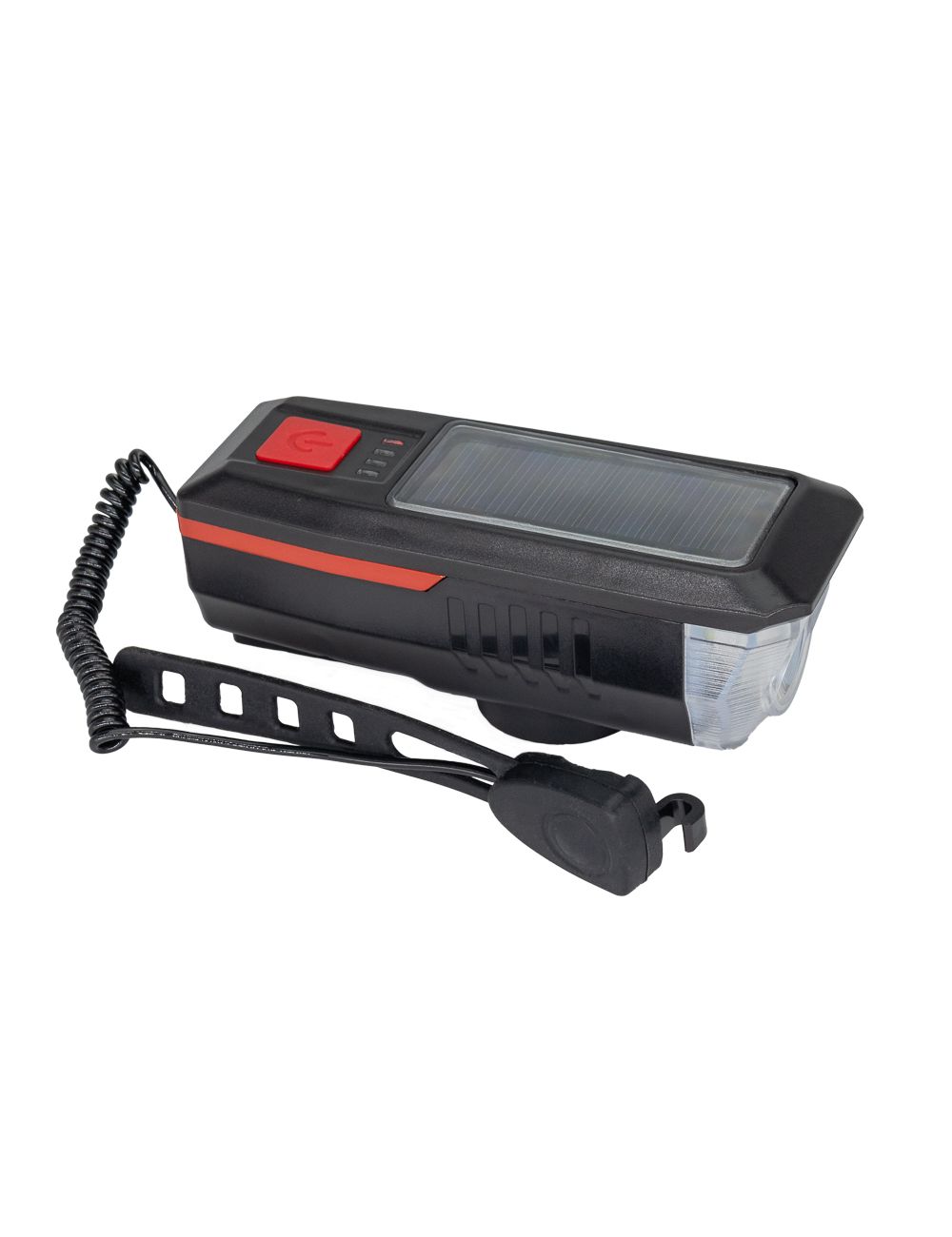 Lampka solarna do roweru z klaksonem