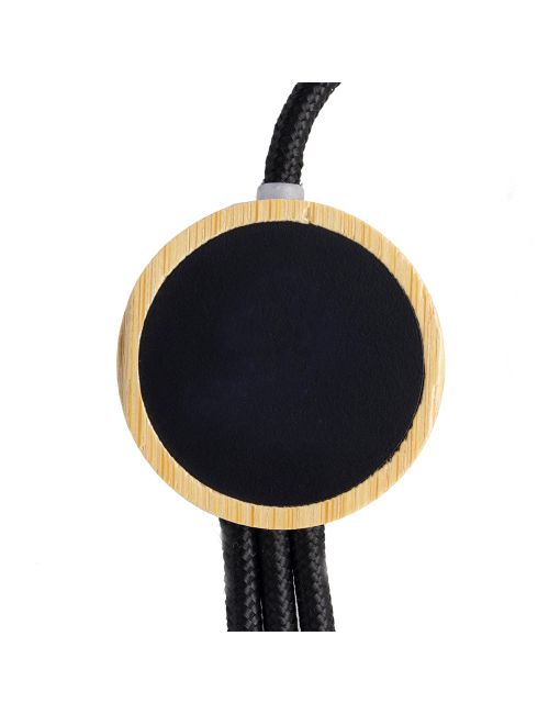Długi kabel 4w1 z podświetlanym logo w drewnianej obudowie