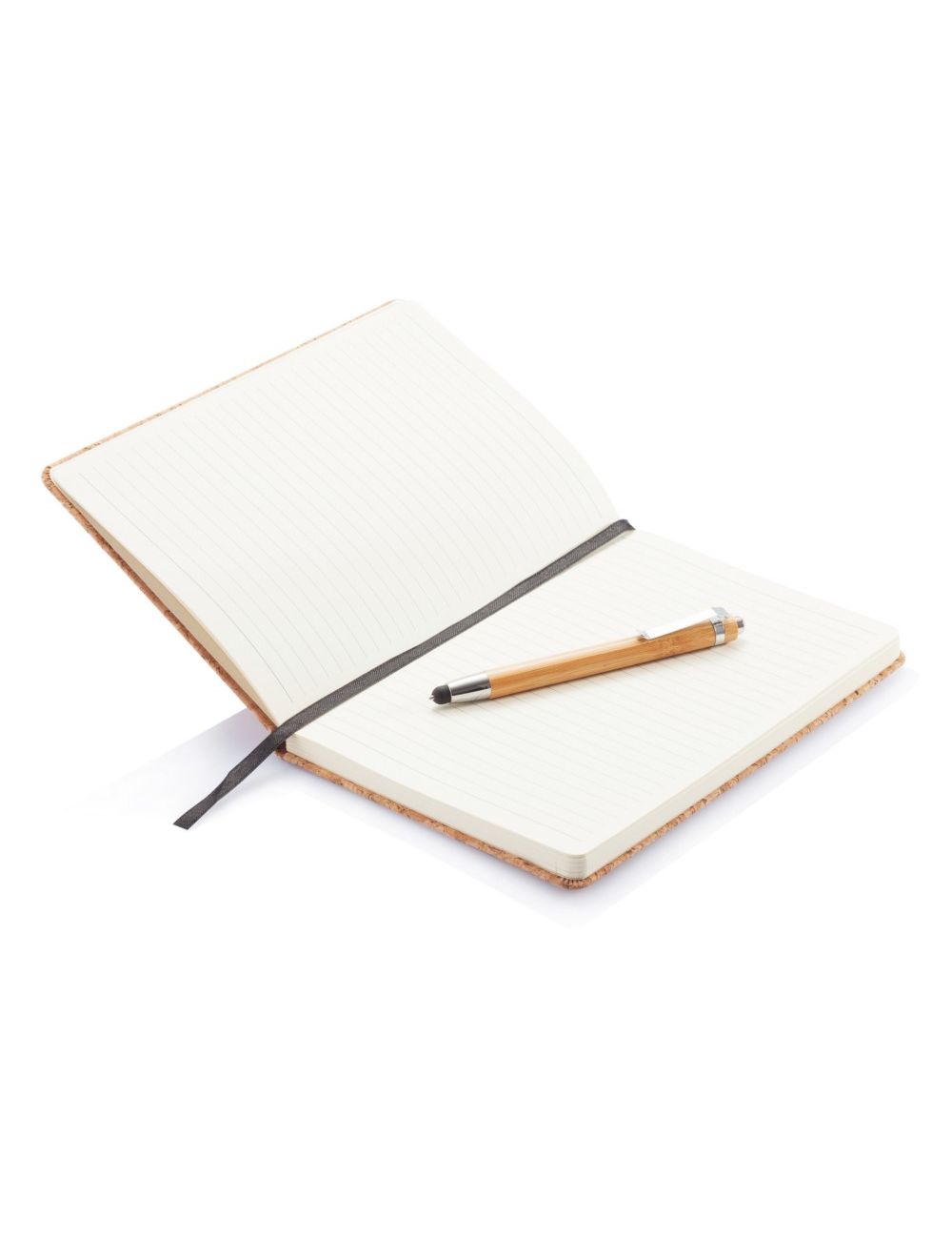 Korkowy notatnik A5, długopis, touch pen