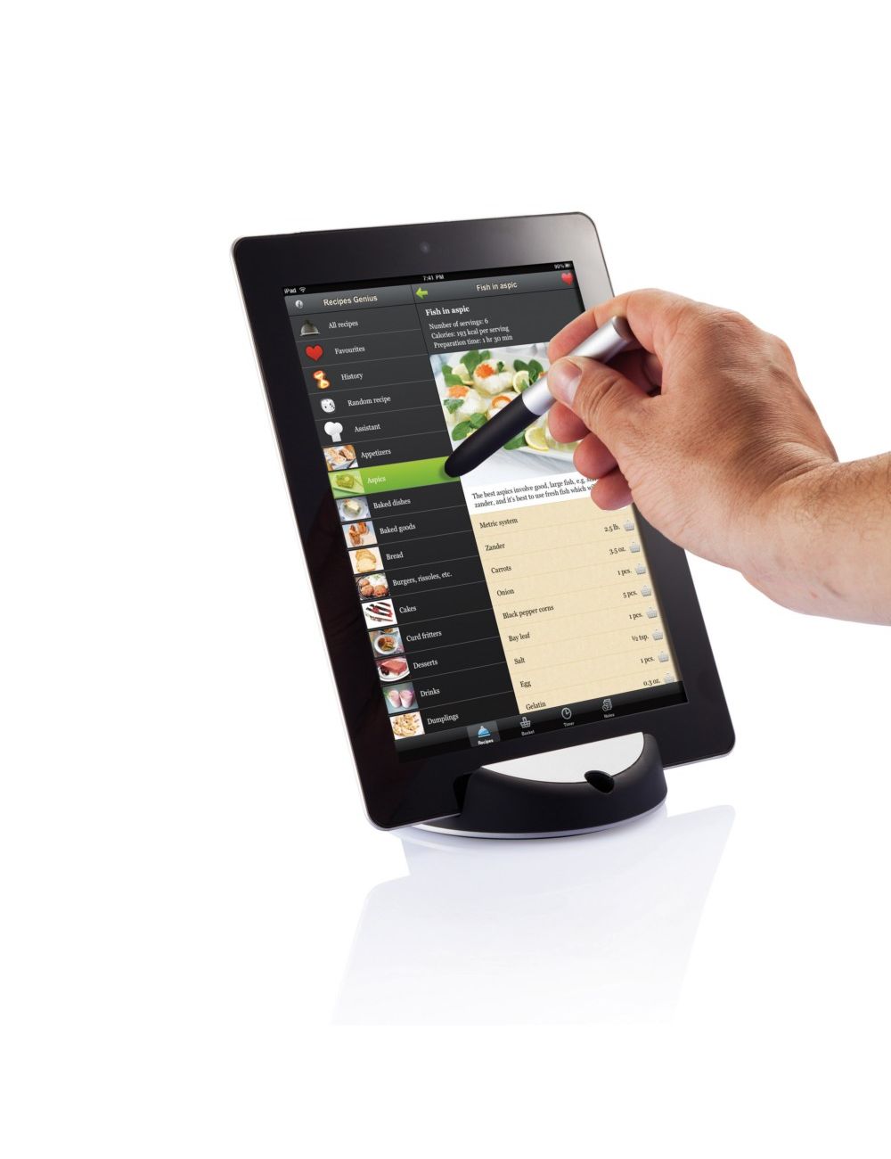 Stojak na tablet Chef, touch pen