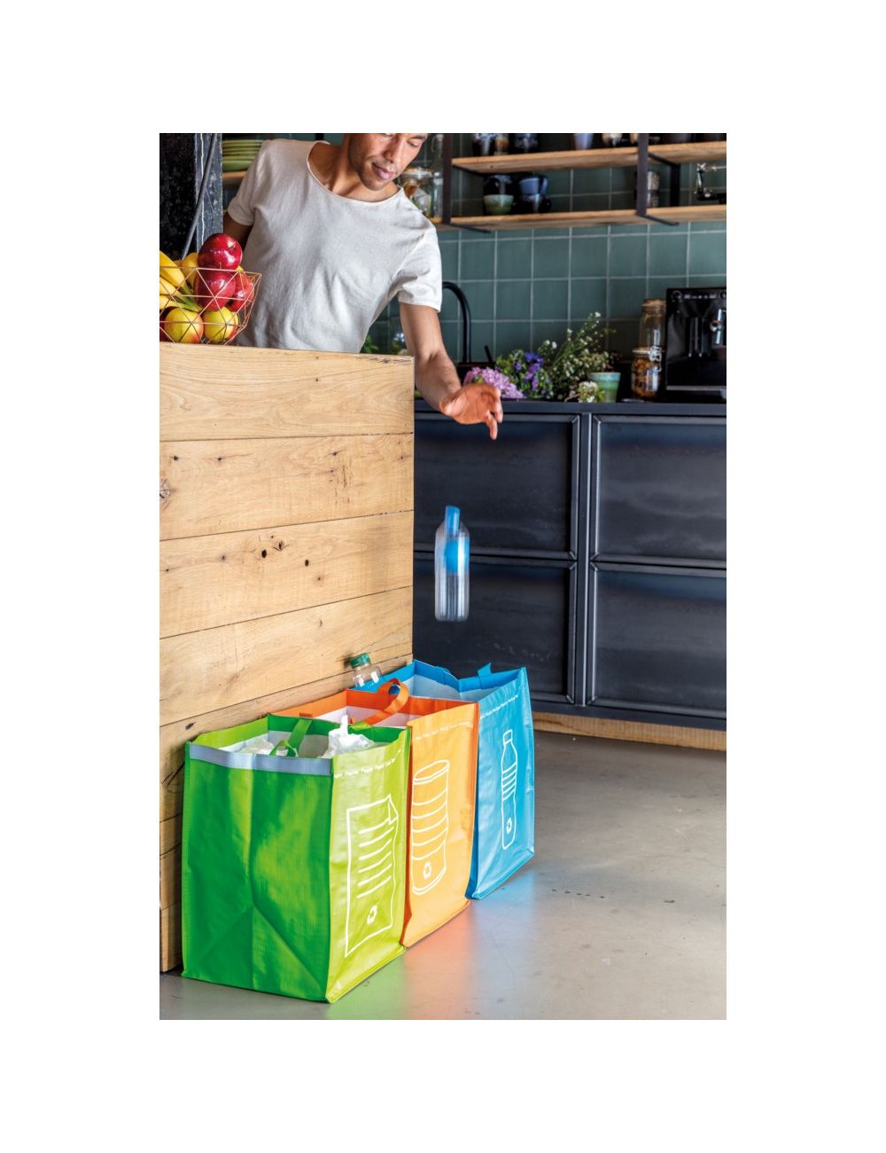 Zestaw toreb do segregacji odpadów, 3 el.