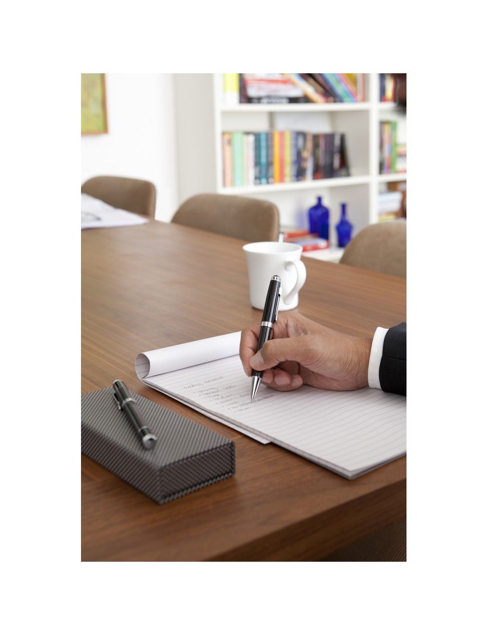 Zestaw piśmienny, długopis i pióro kulkowe