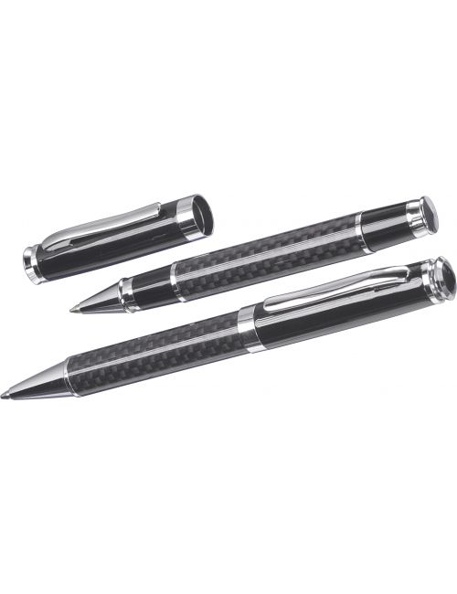 Zestaw piśmienny, długopis i pióro kulkowe