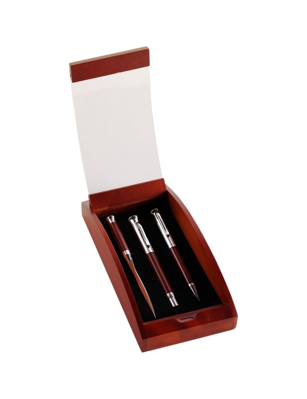 Zestaw piśmienny, długopis, pióro wieczne i nóż...