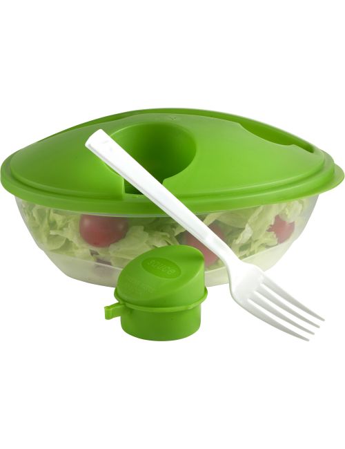 Pudełko śniadaniowe 1 L, widelec i pojemnik na sos do sałatki ok. 50 ml