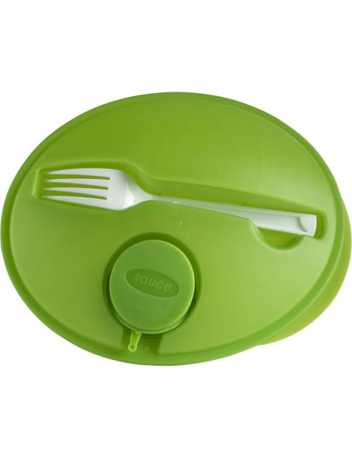 Pudełko śniadaniowe 1 L, widelec i pojemnik na sos do sałatki ok. 50 ml