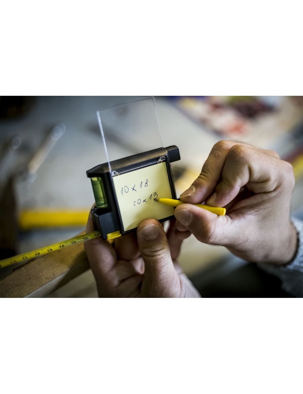 Miara 2m, poziomica, notatnik, długopis | Lincoln