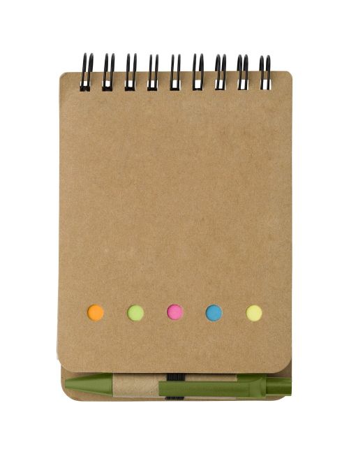 Zestaw do notatek, notatnik ok. A6, karteczki samoprzylepne, długopis