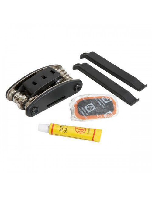 Zestaw narzędzi do roweru Biker, czarny