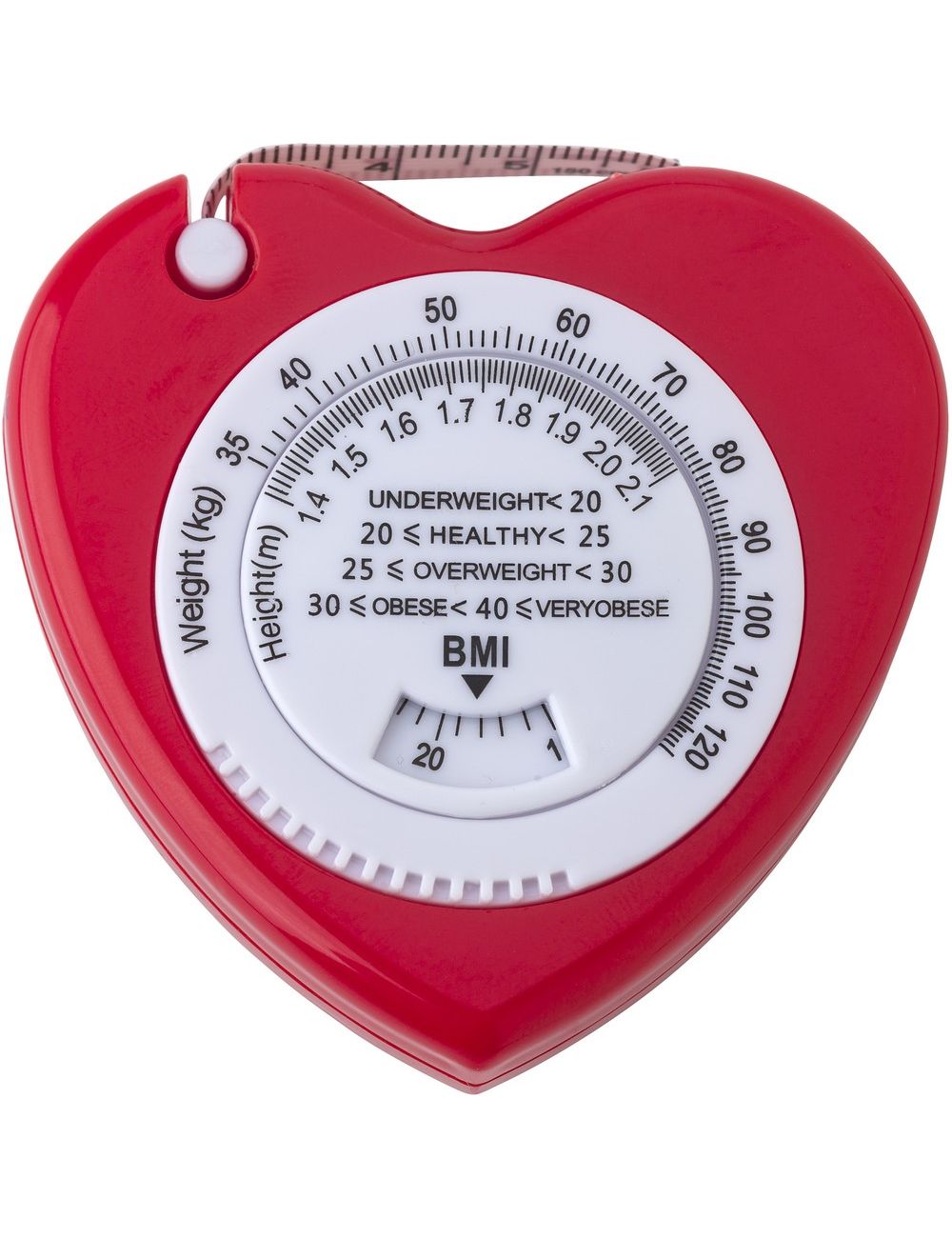 Miara do ciała 1,5 m "serce" ze wskaźnikiem BMI