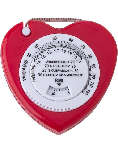 Miara do ciała 1,5 m "serce" ze wskaźnikiem BMI