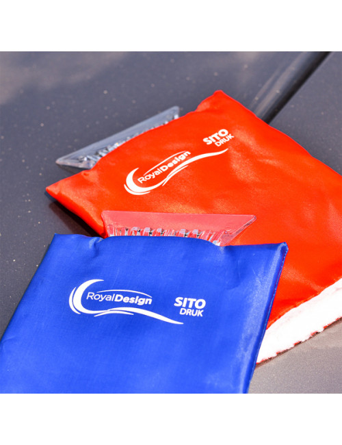 Skrobaczka do szyb z rękawicą, niebieski 