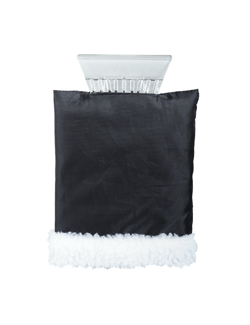 Skrobaczka do szyb z rękawicą, czarny 