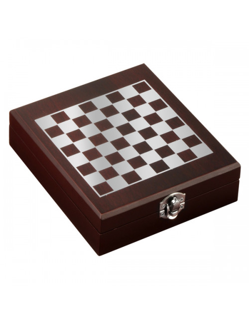 Zestaw do wina z szachami Sublime, brązowy