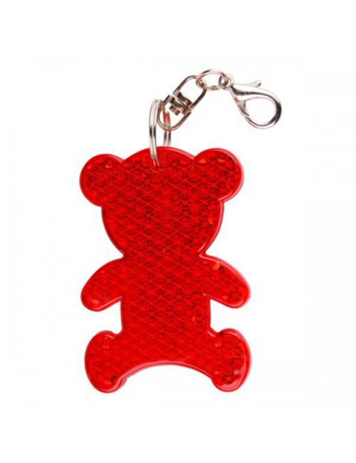 Brelok odblaskowy Teddy, czerwony