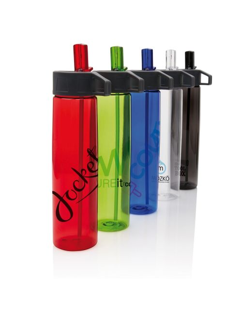 Butelka sportowa 750 ml ze słomką