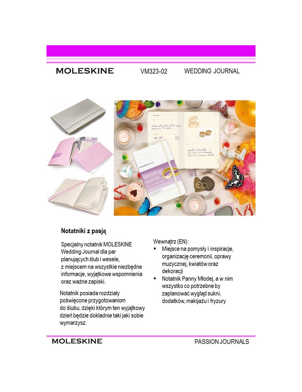Wedding Journal - specjlany notatnik Moleskine...