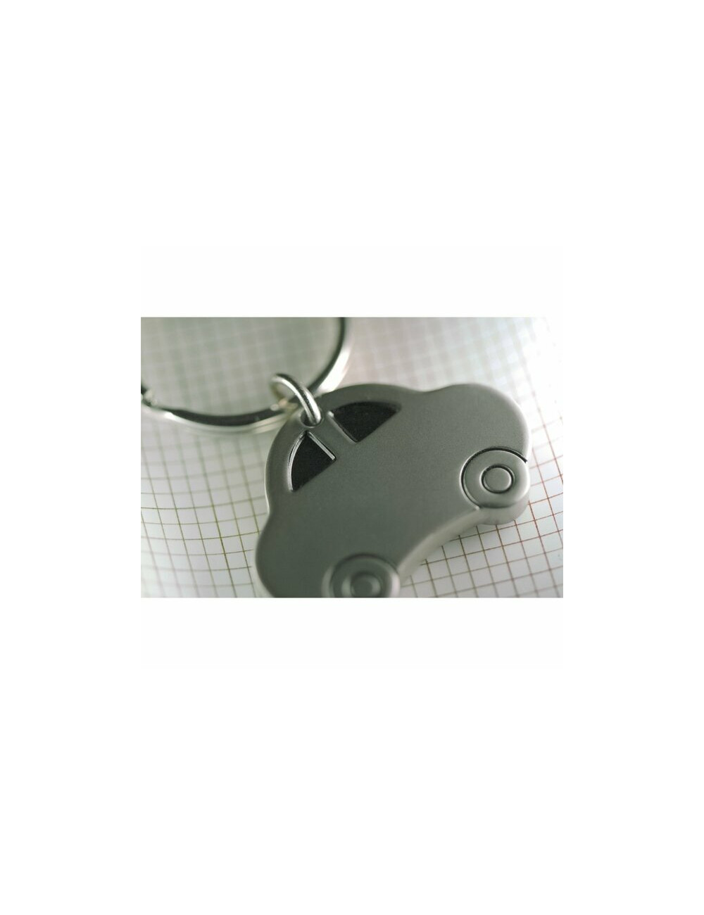 Brelok metalowy Auto, srebrny