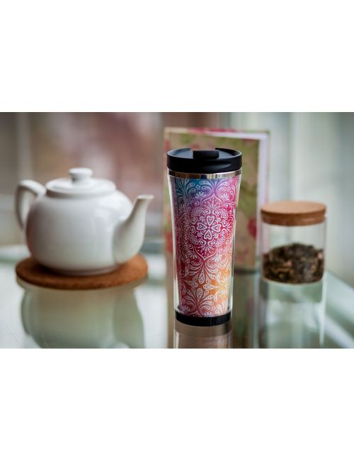 Kubek termiczny 500 ml, miejsce na kartkę z nadrukiem full colour | Etta