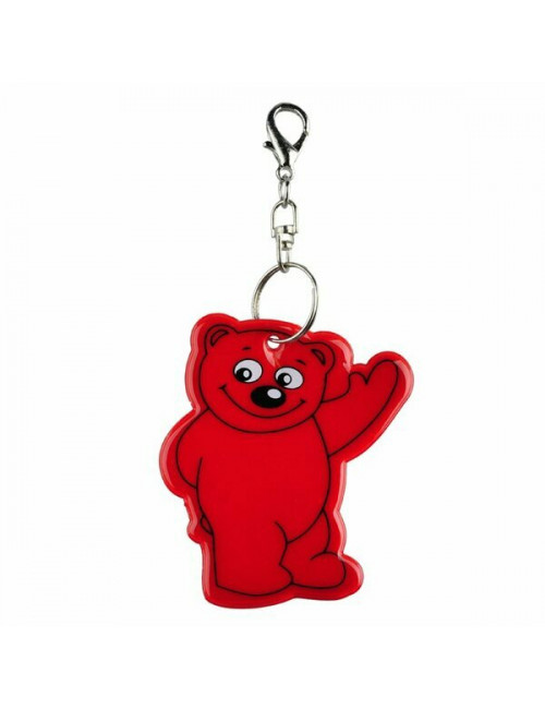 Brelok odblaskowy Beary, czerwony 