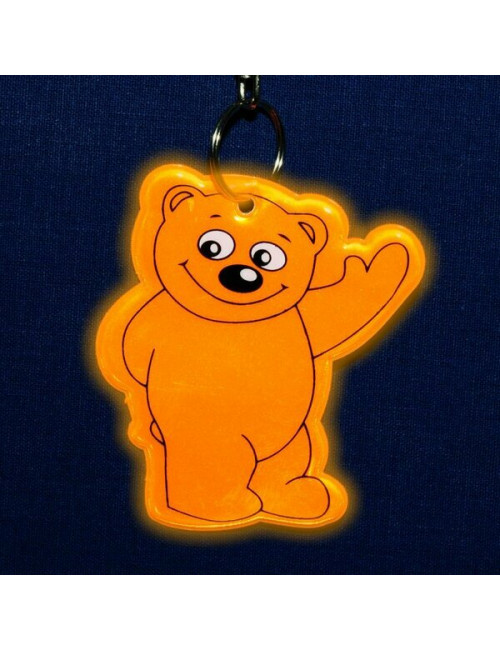 Brelok odblaskowy Beary, pomarańczowy
