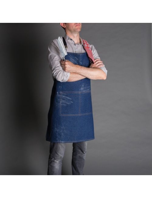 Jeansowy fartuch kuchenny Deluxe