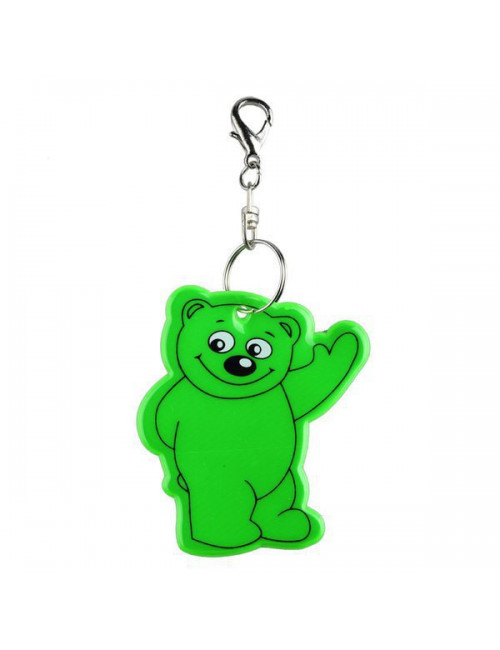 Brelok odblaskowy Beary, ciemnozielony 