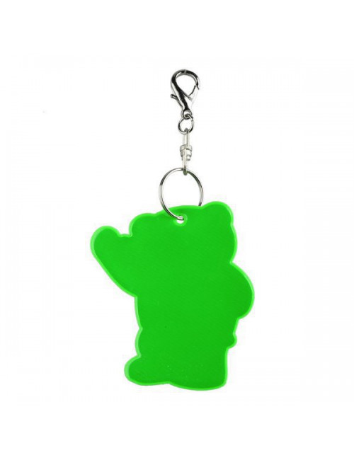 Brelok odblaskowy Beary, ciemnozielony 