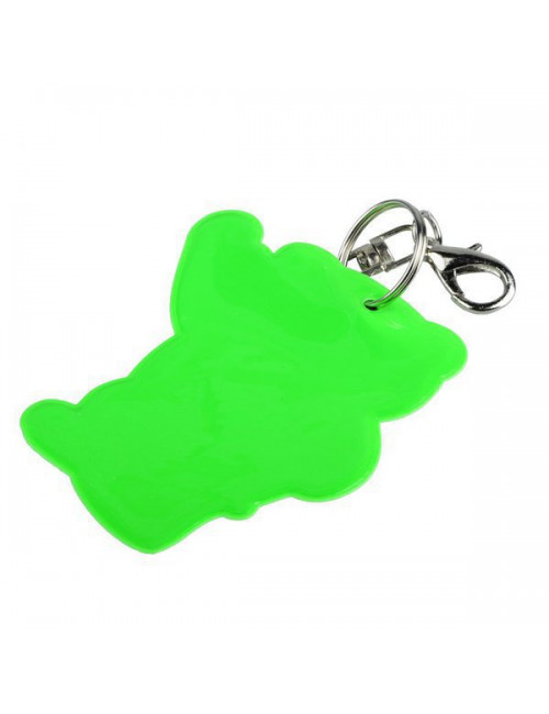 Brelok odblaskowy Beary, ciemnozielony 