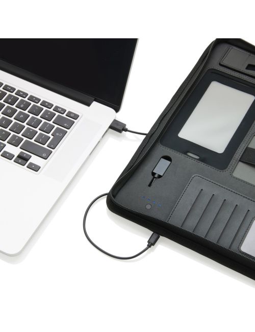 Teczka konferencyjna ok. A4, notatnik, power bank 4000 mAh