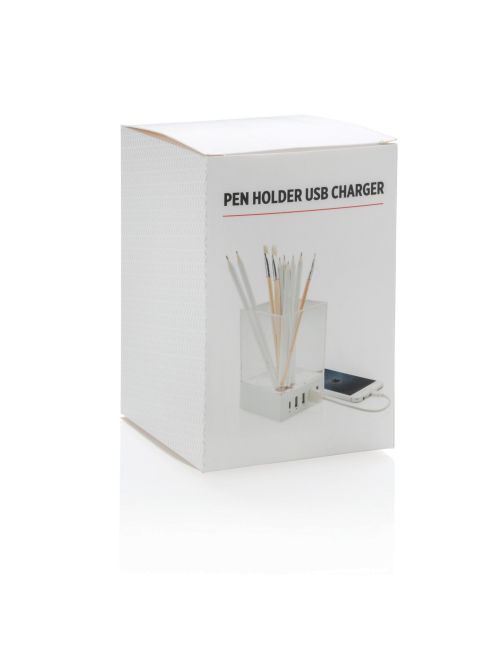 Pojemnik na przybory do pisania, ładowarka USB