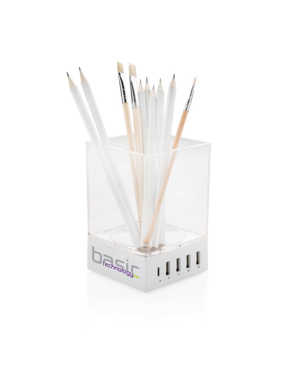 Pojemnik na przybory do pisania, ładowarka USB