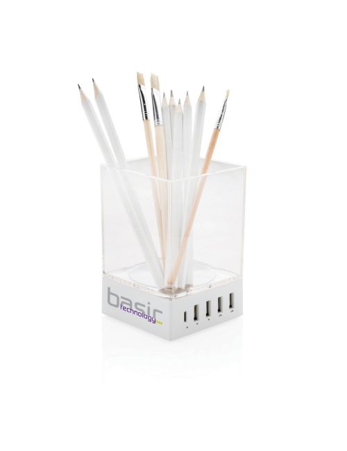 Pojemnik na przybory do pisania, ładowarka USB