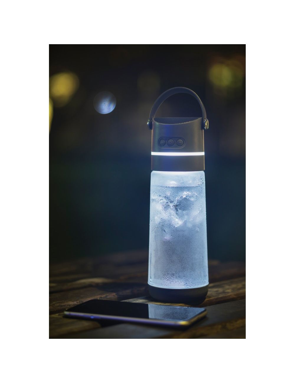 Butelka sportowa 650 ml Party 3 w 1, głośnik...