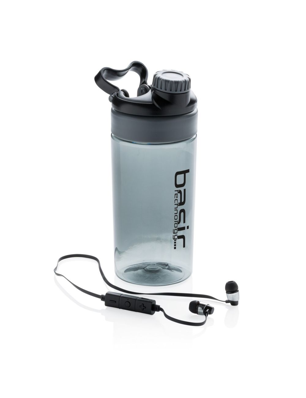 Butelka sportowa 500 ml, bezprzewodowe słuchawki