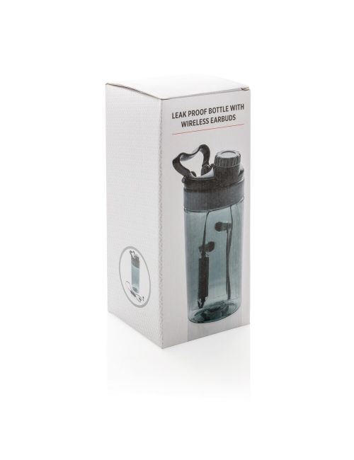 Butelka sportowa 500 ml, bezprzewodowe słuchawki
