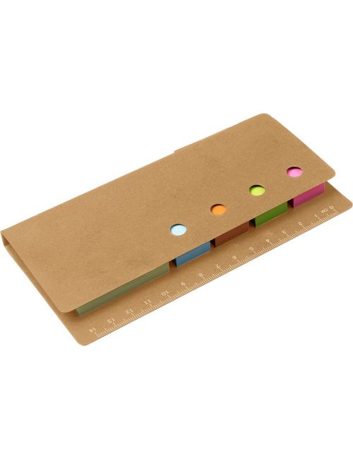 Zestaw do notatek, linijka, karteczki samoprzylepne, długopis