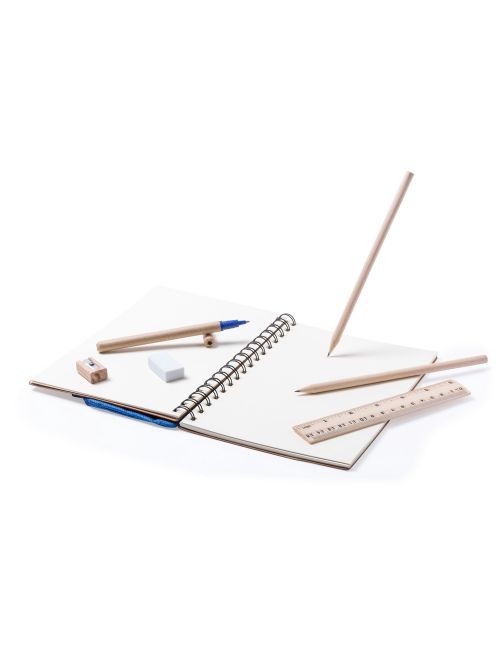 Zestaw szkolny, piórnik, 2 ołówki, długopis, notatnik, linijka, gumka i temperówka