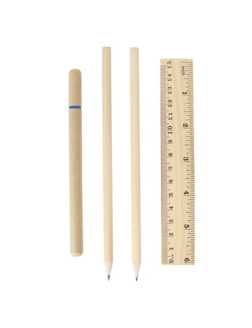 Zestaw szkolny, piórnik, 2 ołówki, długopis, notatnik, linijka, gumka i temperówka