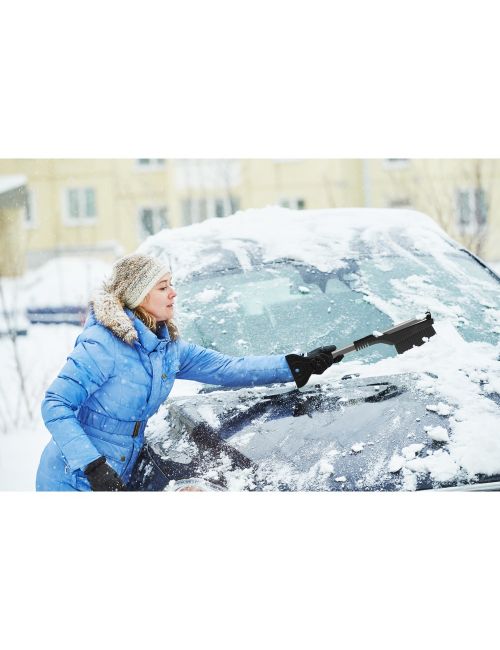 Skrobaczka i miotła do odgarniania śniegu, teleskopowy uchwyt (max. 88 cm) | Ethel