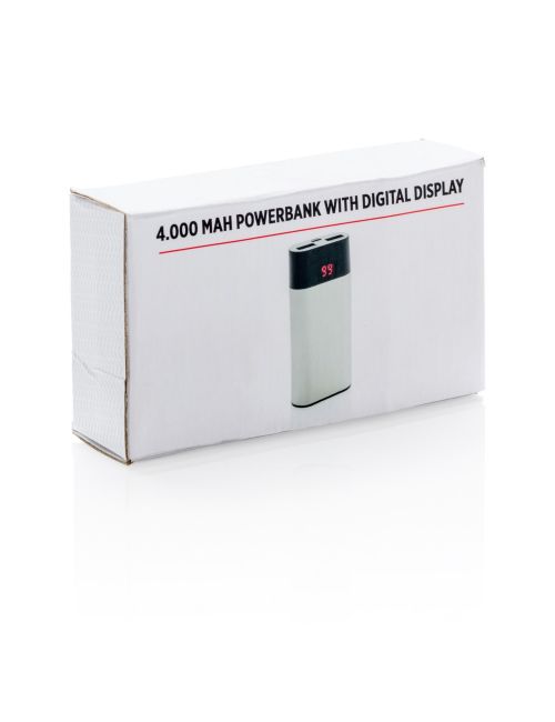 Power bank 4000 mAh z cyfrowym wyświetlaczem