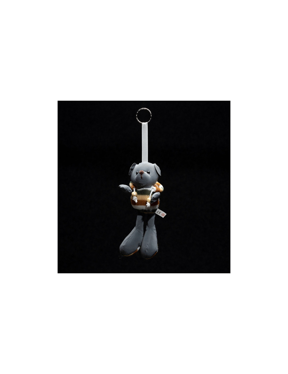Brelok odblaskowy Teddy, szary 