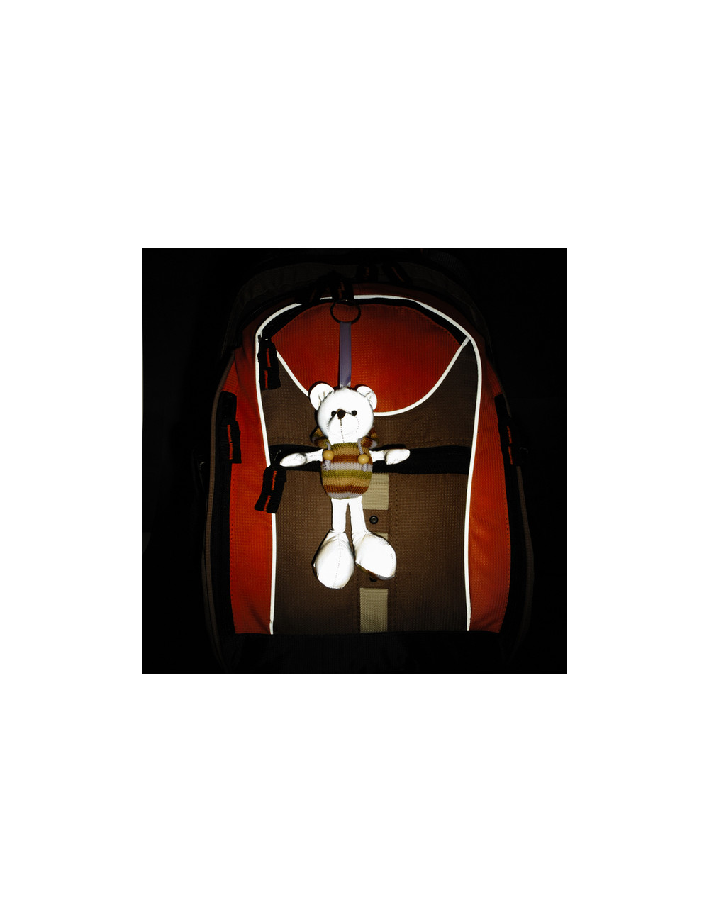 Brelok odblaskowy Teddy, szary 