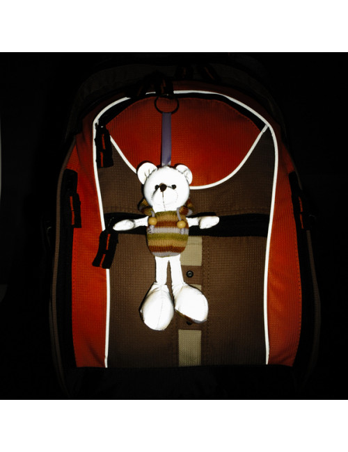 Brelok odblaskowy Teddy, szary 