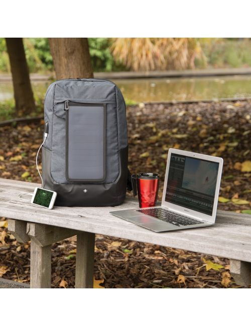 Plecak na laptopa 15,6", ładowarka słoneczna 7W Swiss Peak Eclipse