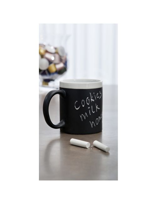 Kubek ceramiczny do rysowania 300 ml, kreda